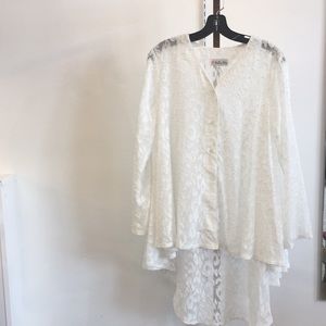 White High low Tunic